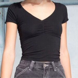 BLACK BRANDY MELVILLE GINA TOP (one size fits all) -fits xs/m